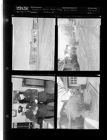 Bushes in bloom; Moose Club; Police officers with rat (4 Negatives (March 2, 1955) [Sleeve 1, Folder d, Box 6]